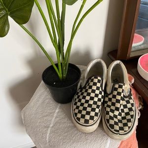 Vans Checkerboard Platform Slip Ons